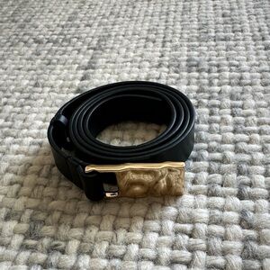 & Other Stories Black Belt with Gold Buckle